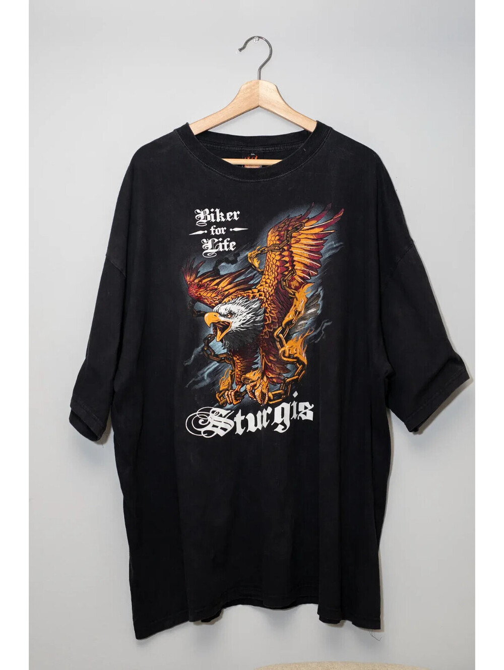 Sturgis Motorcycle - Biker for Life - Vintage 90s T-Shirt - Men's 2XL